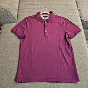 Banana Republic Purple Casual Career Office Work Polo Shirt Size Small